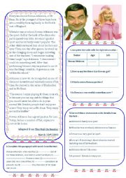 English Worksheet: Rowan Atkinson-Mr Bean