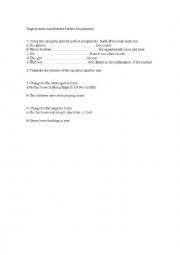 English Worksheet: exercise-present perfect progressive