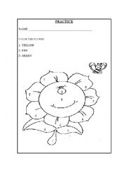 English Worksheet: colors