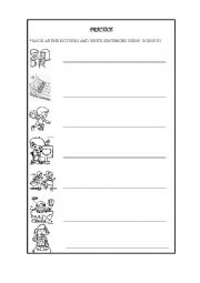 English worksheet: going to