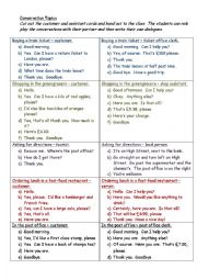 English Worksheet: Conversation Topics