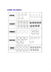 English worksheet: COLOURS AND NUMBERS