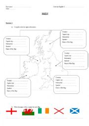 English Worksheet: British Isles - geography + history
