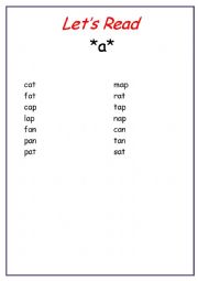 English worksheet: Lets read 1