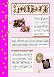 English Worksheet: Chocolate eggs