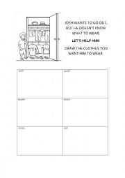 English worksheet: What to wear?