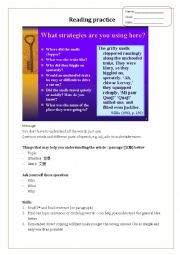 English worksheet: Fast track reading skill