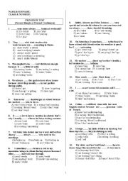 Present Simple vs. Present Continuous  [Multiple-choice Test]