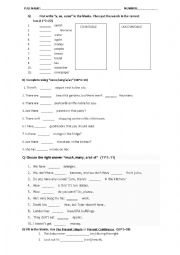 English Worksheet: Elementary Quiz