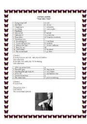 English Worksheet: 1st conditional - Cindi Lauper - Time after Time song activities