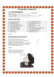 English Worksheet: 3rd Conditional - Song: Change by Lisa Stansfield