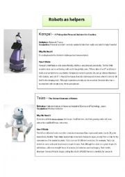 English Worksheet: Robots as helpers