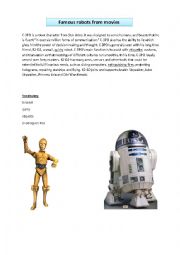 English Worksheet: Robots from movies