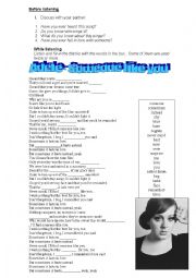 English Worksheet: Someone like you