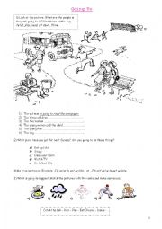 English Worksheet: TO BE GOING TO