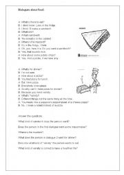 English Worksheet: Food conversation