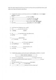 English worksheet: english test