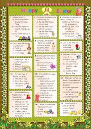 English Worksheet: Easter  2012 - Quiz