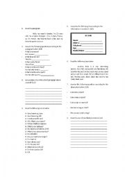 Reading and Writing Worksheet