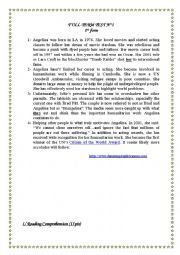 English Worksheet: A Test for First Year Tunisian Students