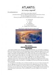 English Worksheet: ATLANTIS