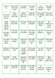 English Worksheet: Conditionals type 1 and type 2 -part 4