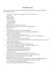 English Worksheet: Genitive case