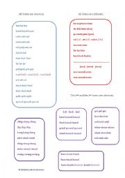 English Worksheet: Irregular verbs. EASY TO REMEMBER.