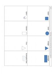 English Worksheet: Shape Hunt