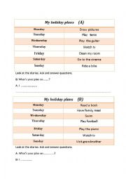 English Worksheet:  future plans