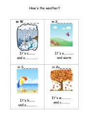 English Worksheet: hows the weather