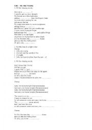 English Worksheet: FUN - WE ARE YOUNG, SONG