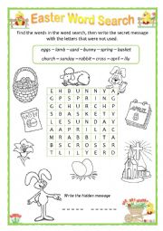 Easter word search