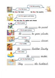 English Worksheet: Present simple 