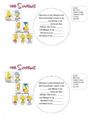 English Worksheet: The Simpsons family