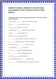 Elementary Tenses Practice