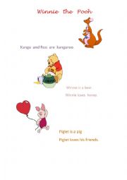 English worksheet: animal (winnie the pooh)