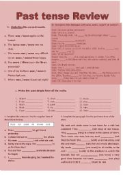 English Worksheet: simple past worksheet to practice