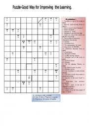 English Worksheet: Puzzle- vocabulary studies