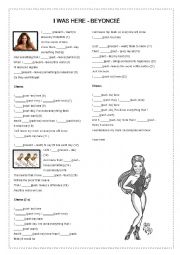 English Worksheet: I was here by Beyonce