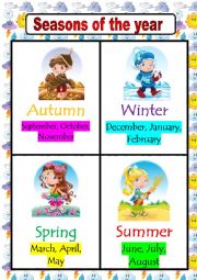 English Worksheet: seasons of the year