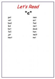 English worksheet: Lets read 4