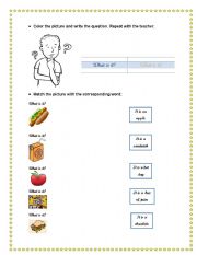 English Worksheet: What is it?