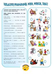 RELATIVE PRONOUNS: WHO, WHICH, THAT