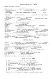 English Worksheet: mixed grammar excercises for high school