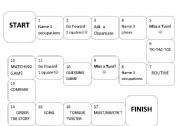 English Worksheet: gameboard icebreaker