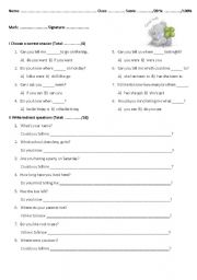 English worksheet: Indirect questions quiz