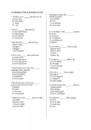 comparatives & superlatives