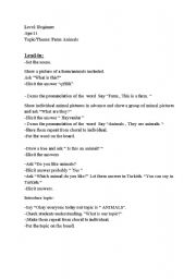 English Worksheet: Lesson Plan