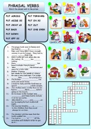 English Worksheet: PUT - PHRASAL VERBS